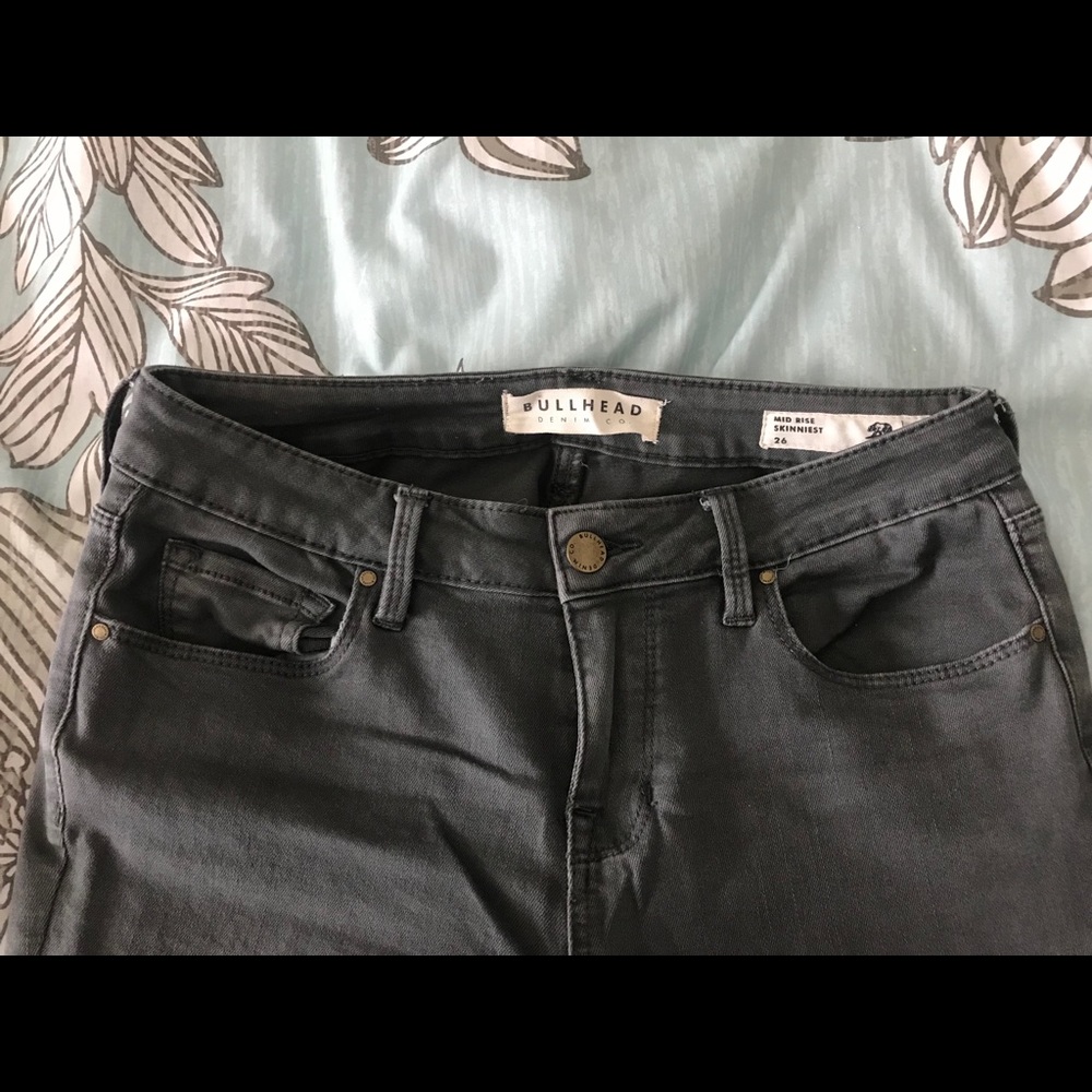 Grey Bullhead Midrise Skinniest Jeans